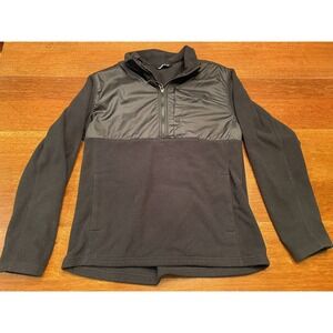 Large mens The North Face black zip fleece jacket
